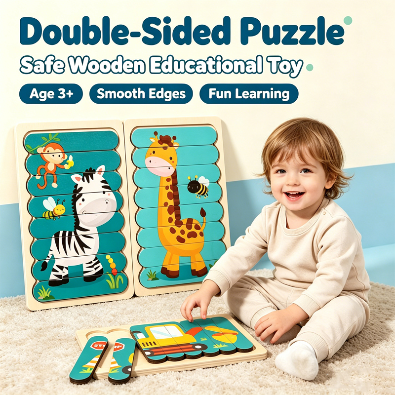 Kids Educational Game 2 - Montessori Toys 2 Years Wooden Puzzles
