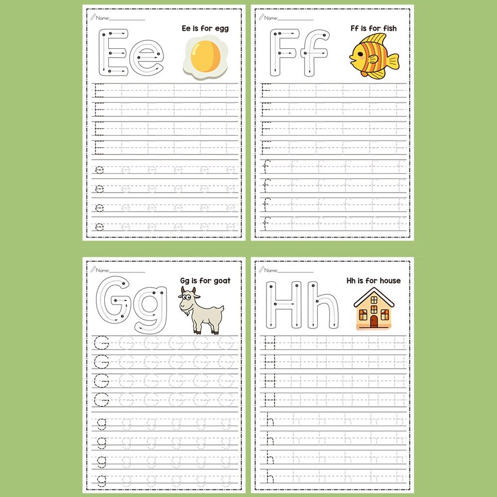 Learning Workbook Preschool - 26 Letters Montessori Learning Teaching Aids