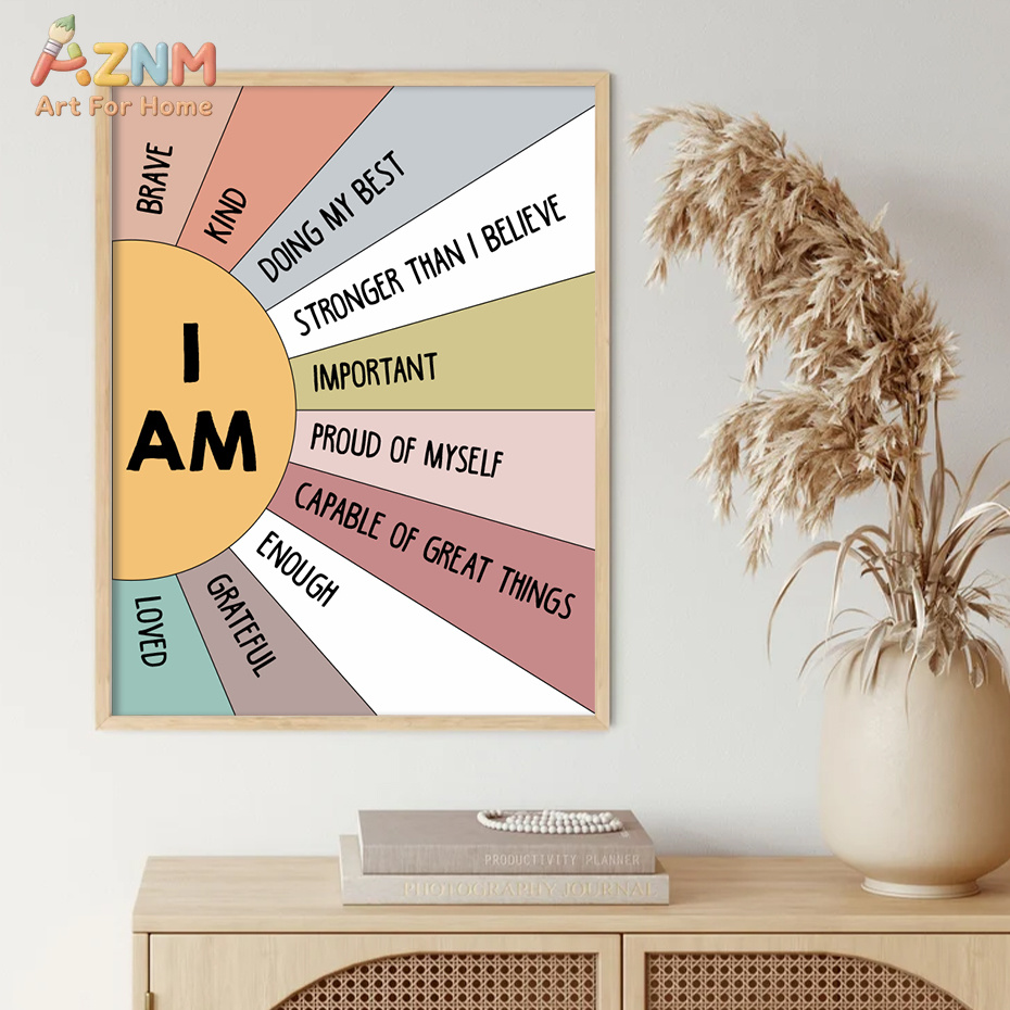 1PCS Educational Sun Colorful  - Kids Education Quote recension och pris