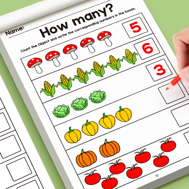 32-Page Illustrated Math Workb - Learning Workbook Preschool recension och pris