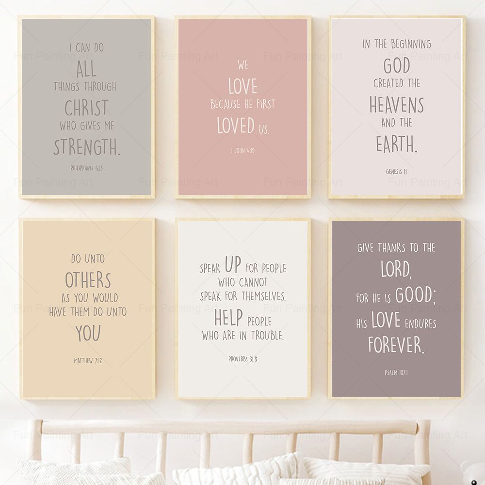 Kids Bible Verse Quotes Prints - School Kids Education Quotes recension och pris