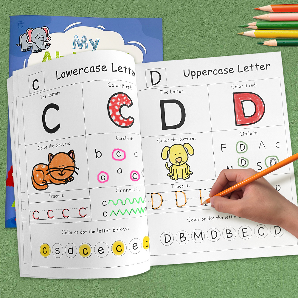 54 Pages Letters A-Z Alphabet  - Learning Workbook Preschool recension och pris