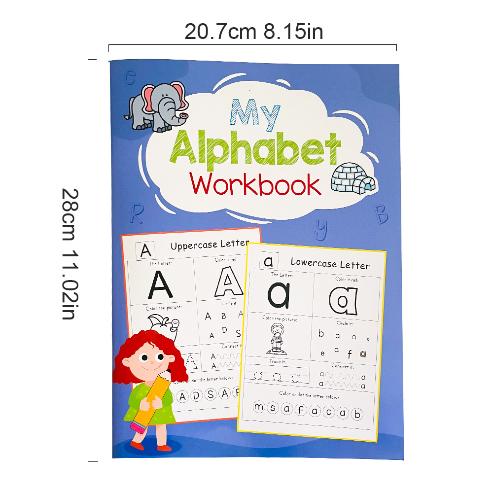 54 Pages Letters A-Z Alphabet  - Learning Workbook Preschool recension och pris