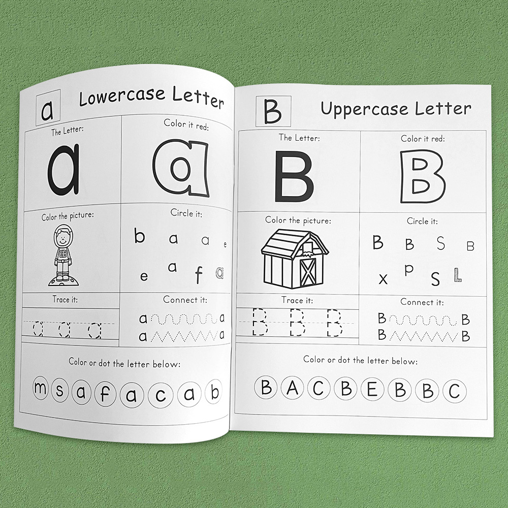 54 Pages Letters A-Z Alphabet  - Learning Workbook Preschool recension och pris