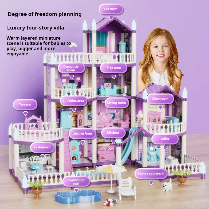DIY Doll Houses Girls Castle A - Kids Education Images recension och pris