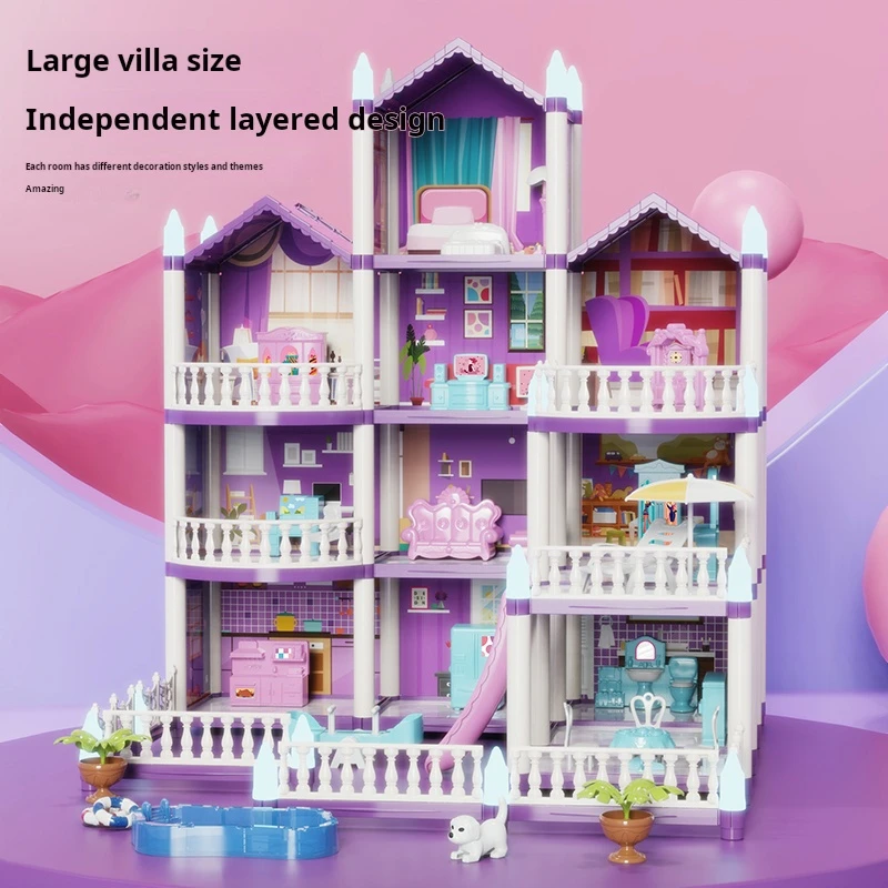 DIY Doll Houses Girls Castle A - Kids Education Images recension och pris