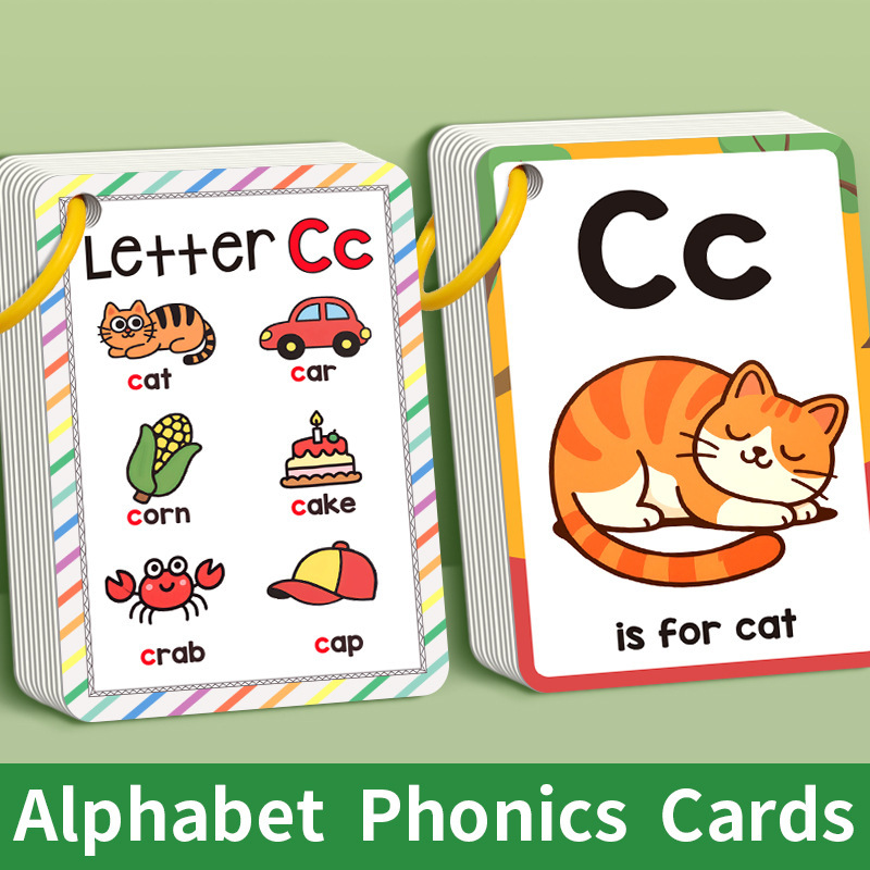 156 Words A-Z Learning Cards w - Flash Card Alphabet recension och pris