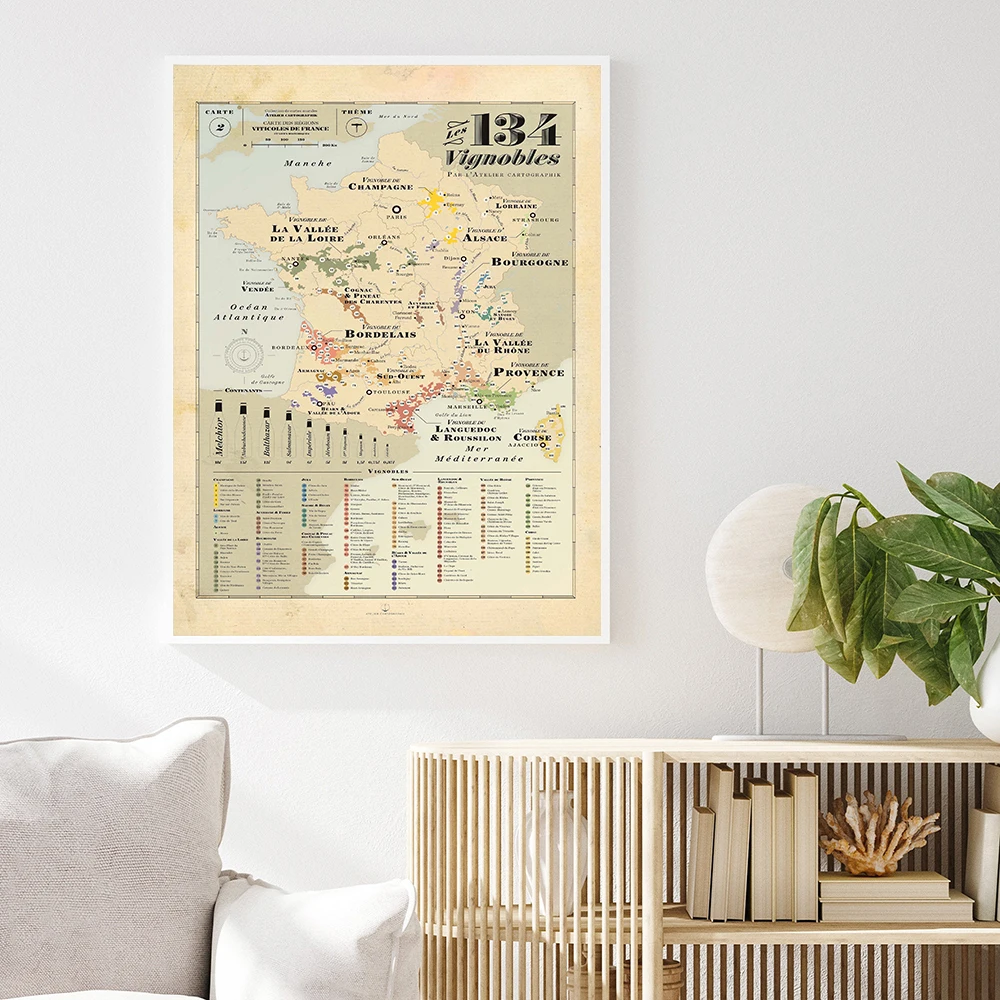 Retro Map Europe City Vines Ma - Kids Education Quote recension och pris