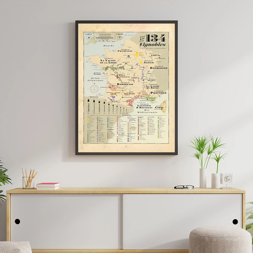 Retro Map Europe City Vines Ma - Kids Education Quote recension och pris