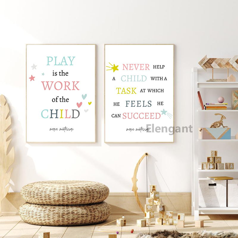 Play is the Work of A Child Qu - Kids Education Quote recension och pris
