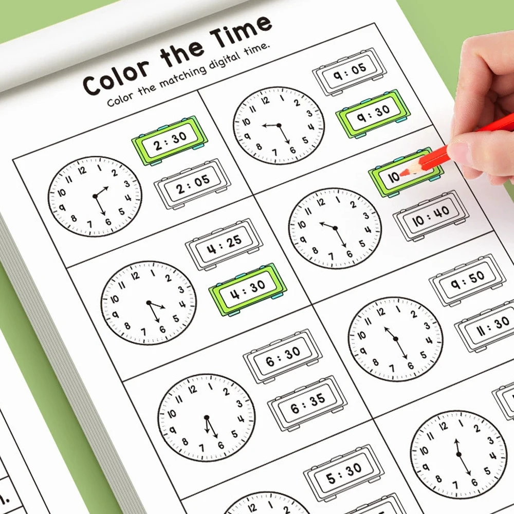 32 Pages Telling Time Workbook - Learning Workbook Preschool recension och pris