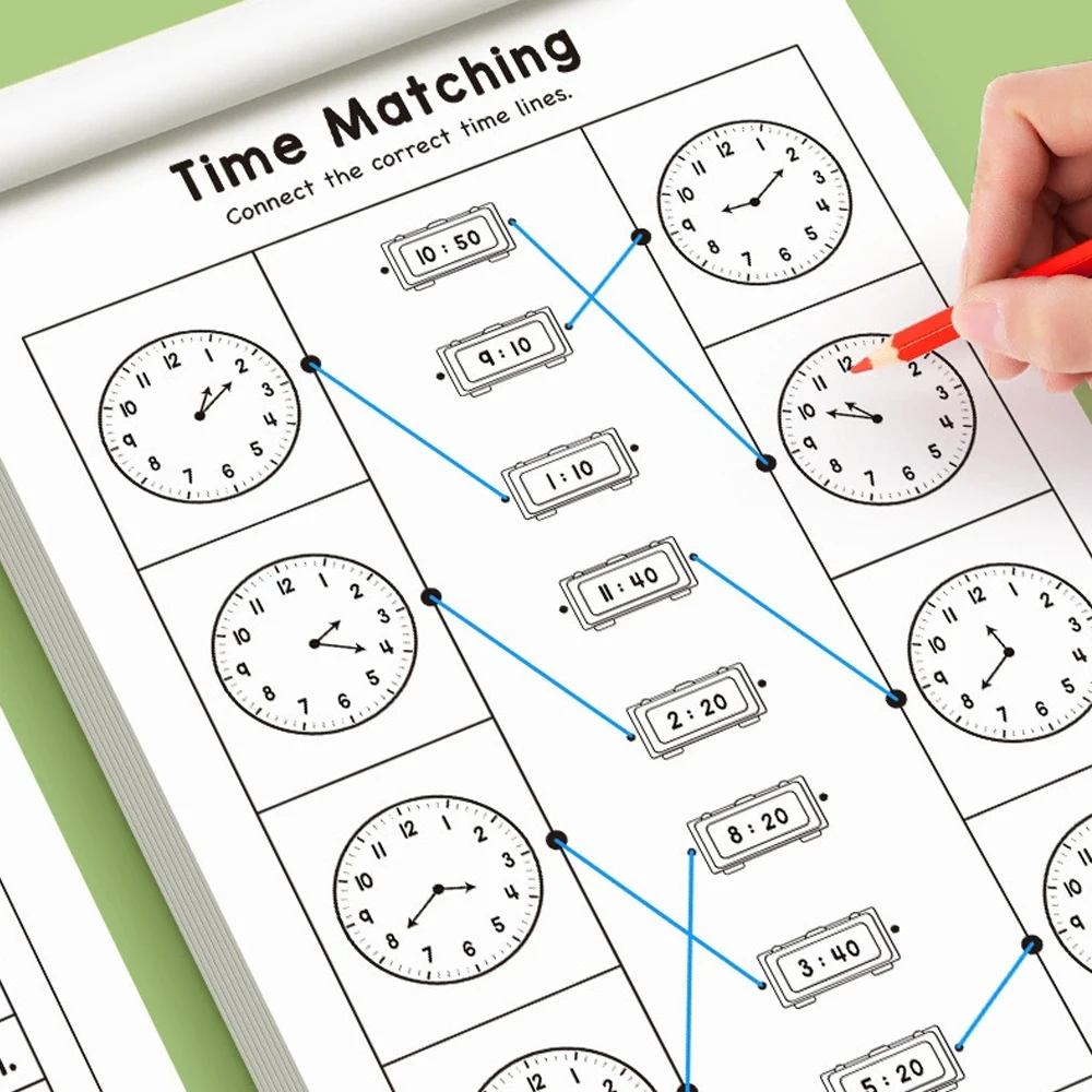 32 Pages Telling Time Workbook - Learning Workbook Preschool recension och pris