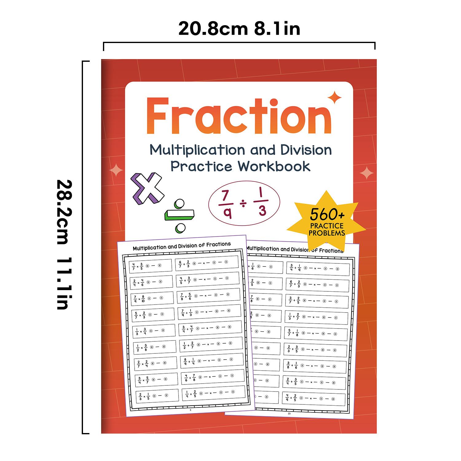 32 Pages A4 Fraction Multiplic - Kids Education Books recension och pris