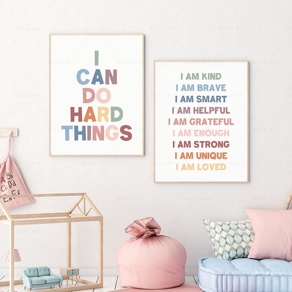 Affirmations for Kids Room Pos - Kids Education Quote recension och pris