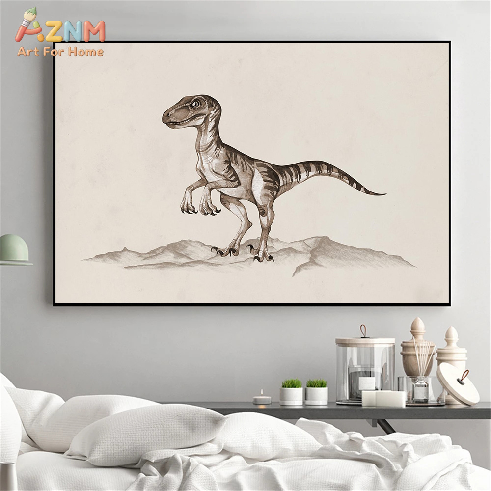 AZNM Watercolor Dinosaur Canva - Kids Education Quote recension och pris