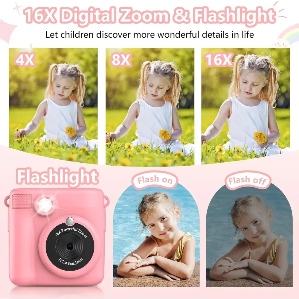 Instant Print Camera for Kids, - Kids Education Images recension och pris