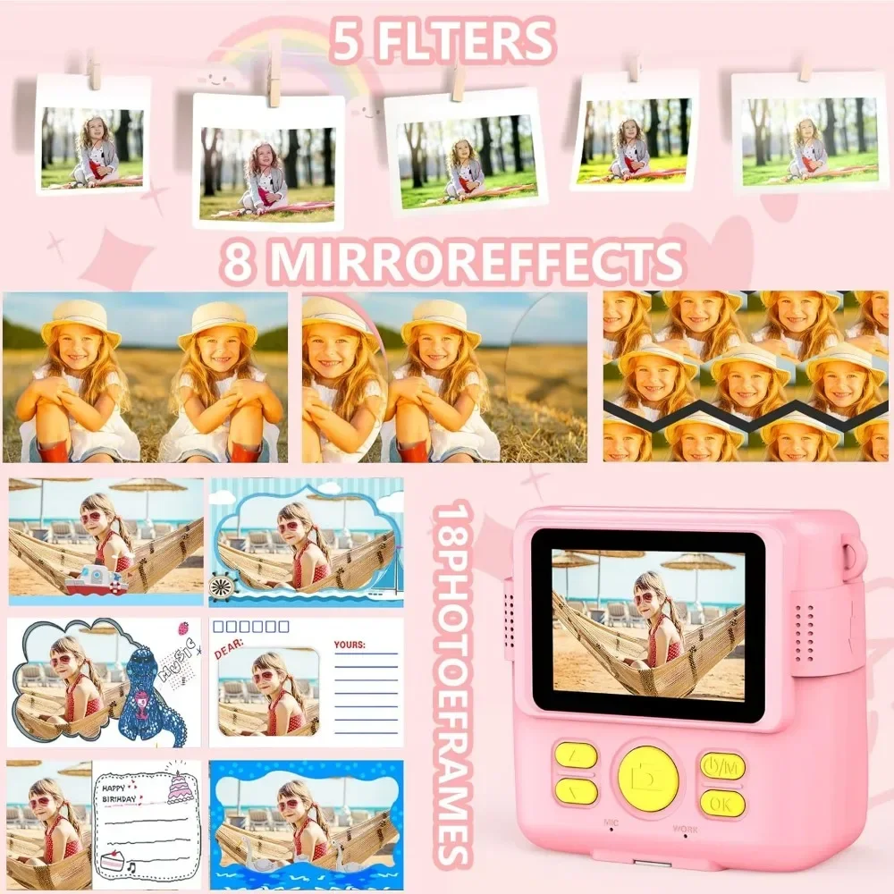 Instant Print Camera for Kids, - Kids Education Images recension och pris