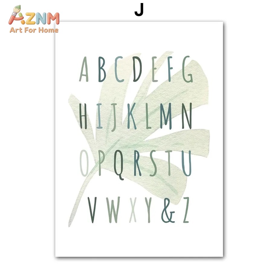 AZNM Watercolor Dinosaur Alpha - Kids Education Quote recension och pris