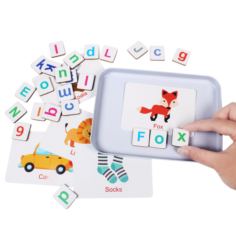 Wooden Puzzle Flash Cards Game - Flash Card Alphabet recension och pris