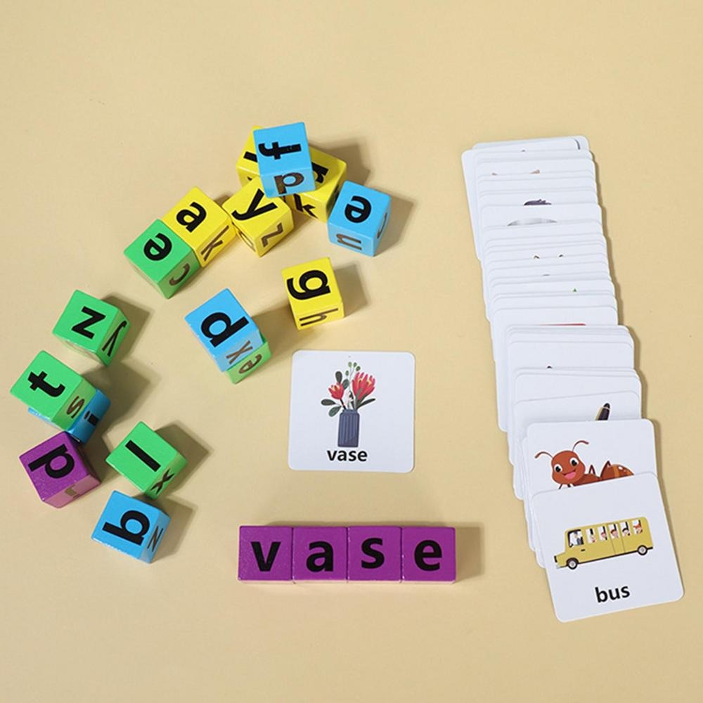 Learning Cards Wooden Matching - Flash Card Alphabet recension och pris
