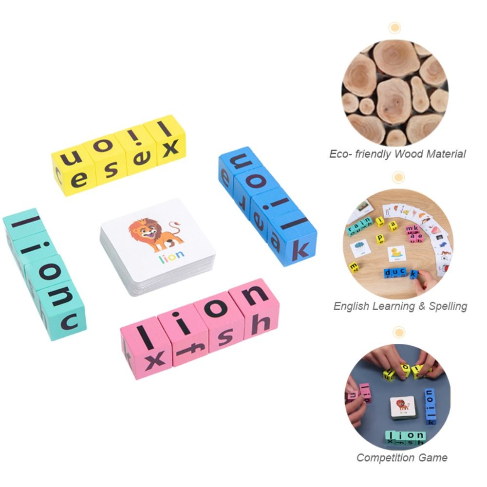 Learning Cards Wooden Matching - Flash Card Alphabet recension och pris