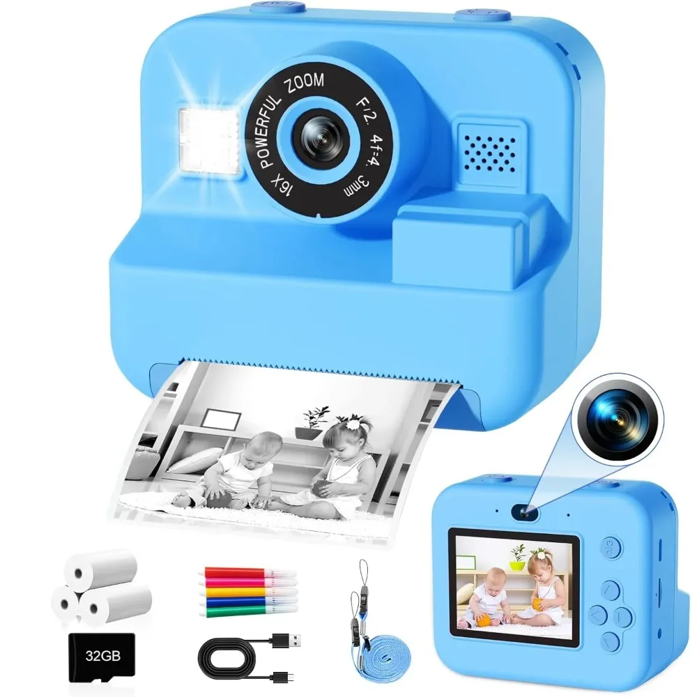 Kids Camera Instant Print 32G  - Kids Education Images recension och pris