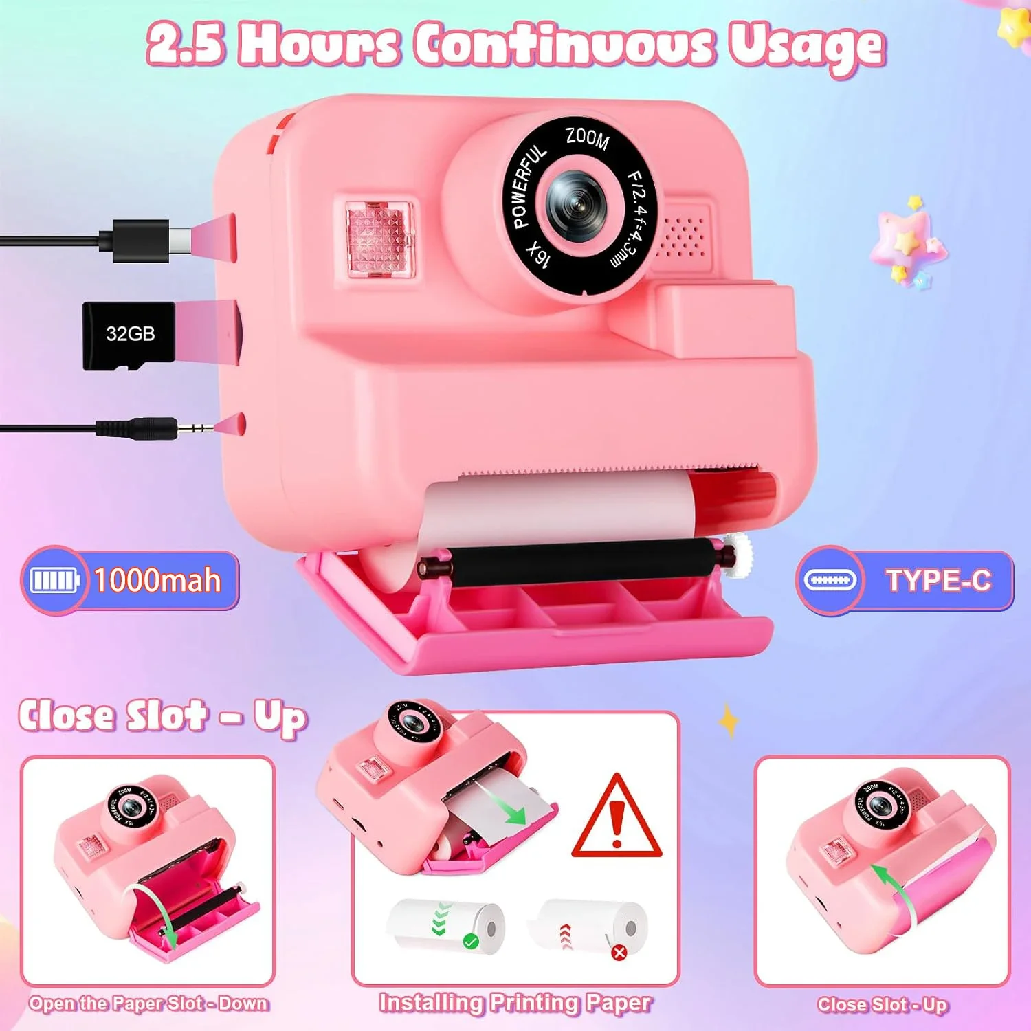 Digital Children Camera, Insta - Kids Education Images recension och pris