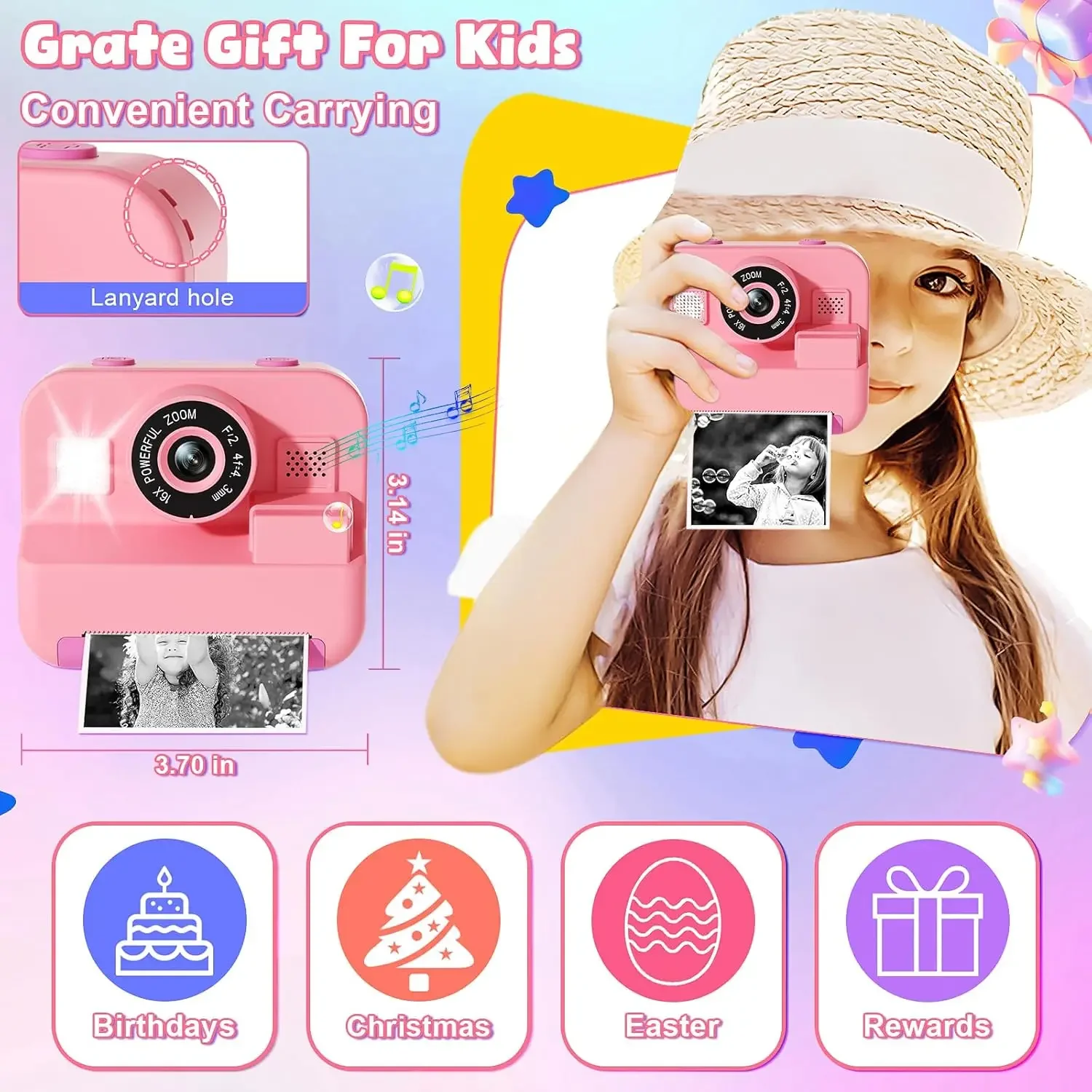 Digital Children Camera, Insta - Kids Education Images recension och pris