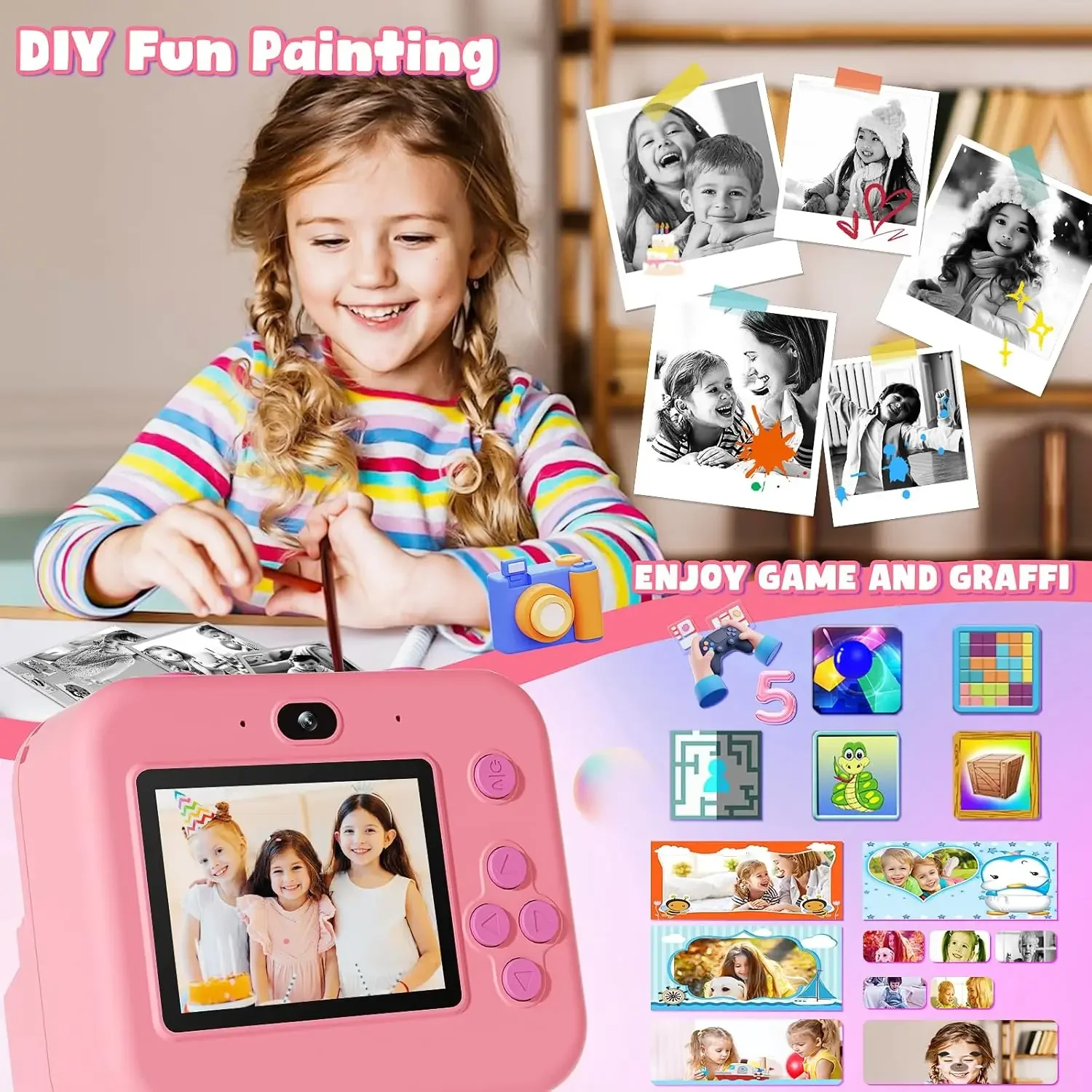 Digital Children Camera, Insta - Kids Education Images recension och pris